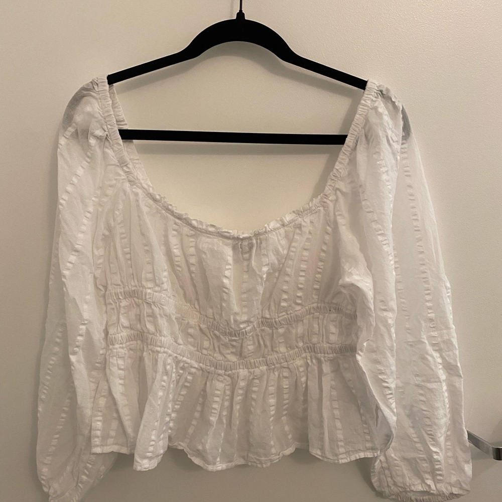 EUC J. Crew Peasant Top size Large